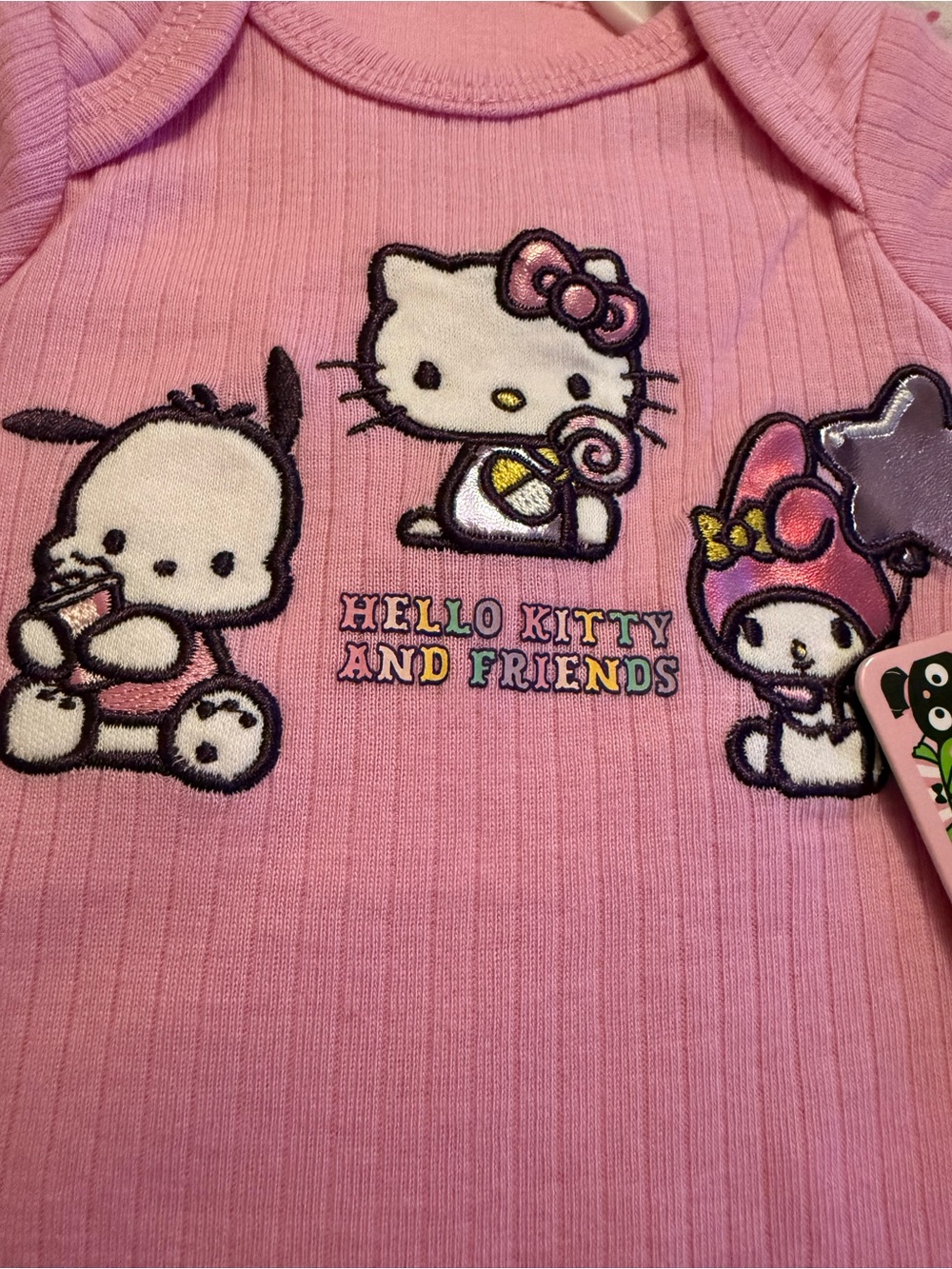 Hello Kitty Pink Ribbed Infant Top